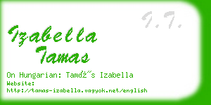 izabella tamas business card